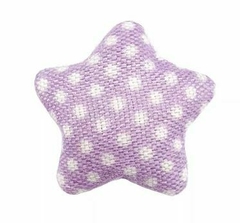 APLIQUE ESTRELA BASE METAL POA - LILAS / 5 UNIDADES
