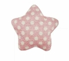 APLIQUE ESTRELA BASE METAL POA -ROSA BEBE / 5 UNIDADES