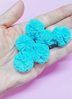 POMPOM MALHA 2,5 CM - PACOTE COR ÚNICA ( 6 UNNIDADES ) - loja online