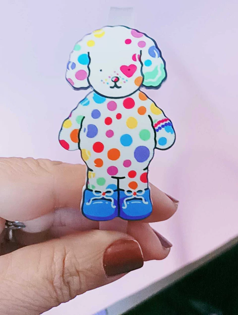 APLIQUE ACRÍLICO CURVADO BOBBIE GOODS SPRINKLES THE DOGGIE, (CORPO) (7cm.) / 2 UNIDADES - comprar online