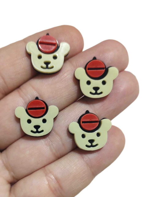 MINI APLIQUE ACRÍLICO VOLTA ÀS AULAS URSINHO MAPLE BEAR - 4 UNIDADES