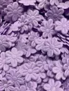 APLIQUE FLORZINHA PRENSADA TECIDO LILAS CANDY - 50 UNIDADES