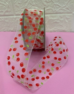 FITA ORGANZA CEREJINHA - 38MM - METRO