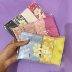Pré-venda Mini Box flores Puff + fita crochê - comprar online