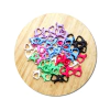 FECHO LAGOSTA COLORIDO CORAÇÃO- 2,5CM/ KIT COM 5 PARES