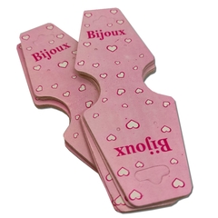 GRAVATA ROSA BEBÉ CORAÇÕES PARA TIARAS OU PULSEIRA / 5 X 14CM  - 25 UNIDADES