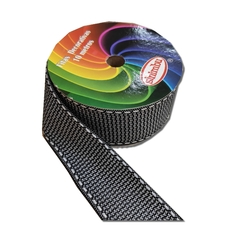 FITA SINIMBU PESPONTADA TEXTURA - PRETO COM BRANCO