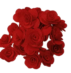 APLIQUE ROSA TECIDO 2,5 CM- 5 UNIDADES COR ÚNICA na internet