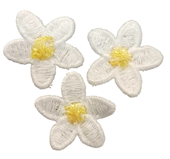 APLIQUE BORDADO FLOR COM MIOLO DOURADO 23mm. / 10 unidades cor única na internet