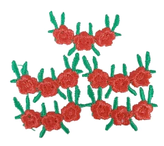 Imagem do APLIQUE BORDADO GALHINHO DE FLOR BORDADA - 5 UNIDADES