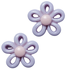 APLIQUE DE RESINA FLOR VAZADA - 4 unidades cor unica - loja online