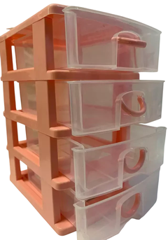 MINI GAVETEIRO ORGANIZADOR ROSA 19X11cm - UNIDADE