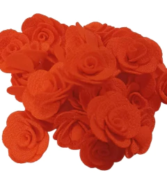 APLIQUE ROSA TECIDO 2,5 CM- 5 UNIDADES COR ÚNICA - loja online