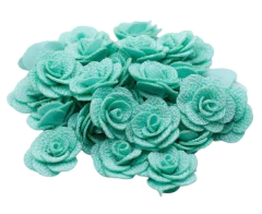 APLIQUE ROSA TECIDO 2,5 CM- 5 UNIDADES COR ÚNICA - loja online
