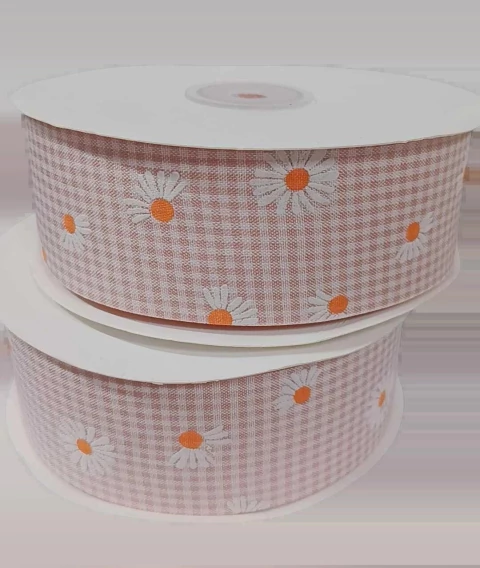 FITA IMPORTADA XADREZ COM MARGARIDA / 1m.