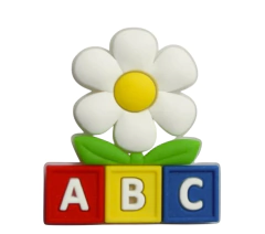 APLIQUES EMBORRACHADO ESCOLAR FLOR ABC COLORIDO - 2 UNIDADES - comprar online