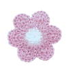 APLIQUE FLOR DE CROCHÊ PRINCESS 2,7CM ROSA CHICLETE - 4 UNIDADES - comprar online