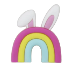 APLIQUES EMBORRACHADO ARCO IRIS COELHO ROSA CHICLETE PÁSCOA - 2 UNIDADES - comprar online