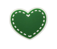 APLIQUES EMBORRACHADO CORAÇÃO PESPONTADO VERDE - 2 UNIDADES - comprar online