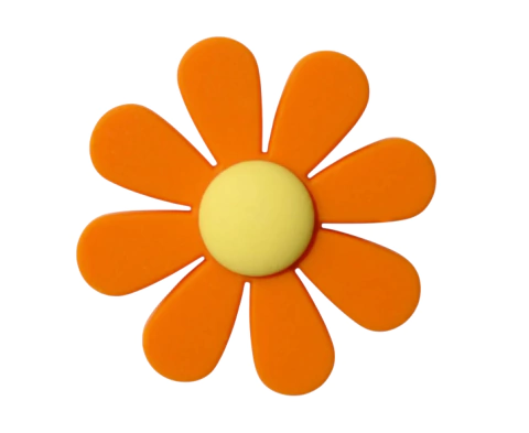 APLIQUES EMBORRACHADO FLOR MARGARIDA LARANJA - 2 UNIDADES - comprar online
