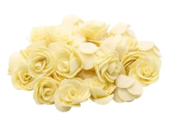 APLIQUE ROSA TECIDO 2,5 CM- 5 UNIDADES COR ÚNICA - Fitas da Teresa | Materiais para Laceiras - Apliques para Laços - Miçangas