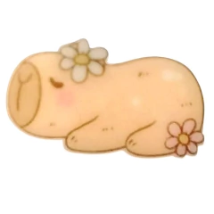 APLIQUE ACRÍLICO IMPRESSO CAPIVARA (2 UNIDADES) - comprar online