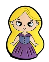 APLIQUE EMBORRACHADO YAMA - PRINCESA RAPUNZEL CORPO / UNIDADE - comprar online