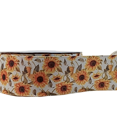 FITA GORGURÃO ESTAMPADA COM GIRASSÓIS - 2 METROS - comprar online