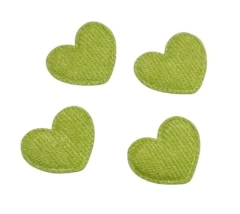 Imagem do APLIQUE CORAÇÃO VELUDO COTELÊ 3,5 CM - KIT COM 6 UNIDAES