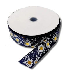 FITA IMPORTADA AZUL MARGARIDA 3D DOURADA N9 - METRO