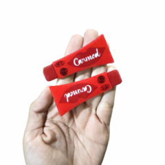 APLIQUE ACRÍLICO ESTAMPADO CARMED VERMELHO - 2 UNIDADES - comprar online