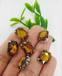 APLIQUE PEDRARIA OCTOGONAL -G TOPAZ - comprar online