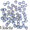 APLIQUE CORAÇÃO ENGRAMPADO ACRILICO -VIOLETA / 5 UNIDADES - 10MM