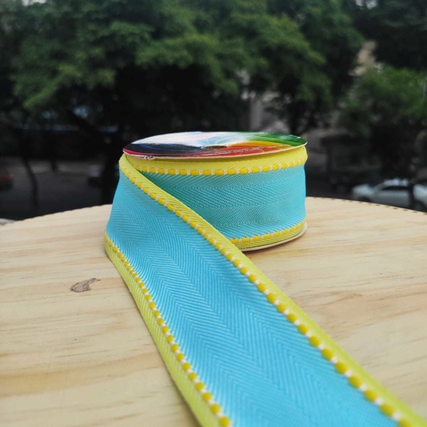 FITA PESPONTADA CANDY SINIMBU - TIFANY COM AMARELO