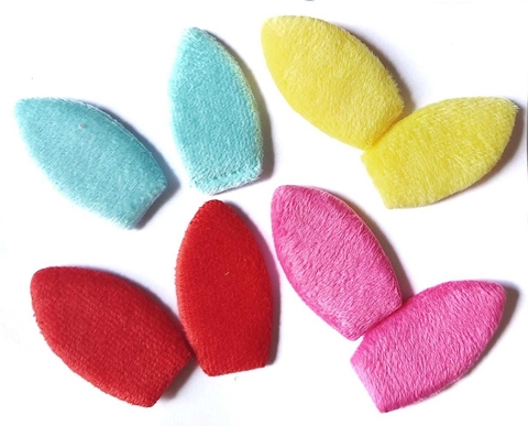 APLIQUE ORELHA COELHO PELUCIA - PAR