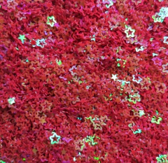 APLIQUE CONFETE ESTRELA VAZADA VERMELHO (4MM) - 10G - comprar online