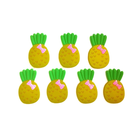 APLIQUE EMBORRACHADO ABACAXI TRANSPARENTE -2 UNIDADE