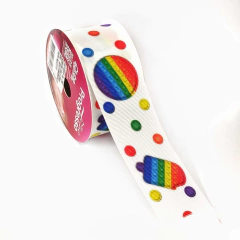 FITA GORGURÃO PROGRESSO POP IT FUNDO BRANCO POÁ COLORS 299 - ( 38MM ) 10 METROS