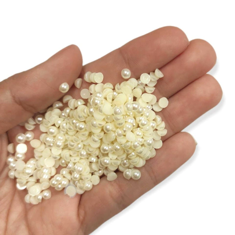 MEIA PEROLA COR PEROLADA 4 MM - 10 GRAMAS