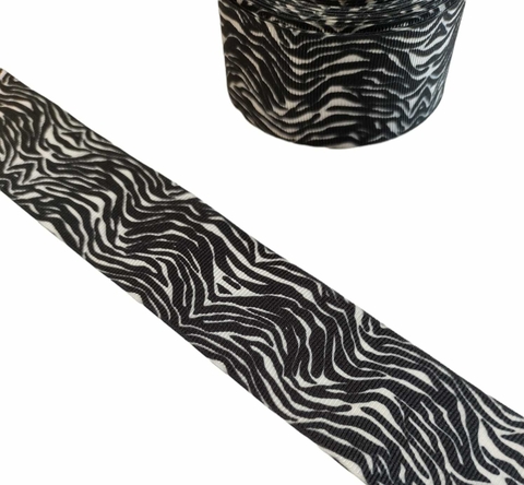 FITA IMPORTADA ZEBRA PRETA E BRANCA - METRO