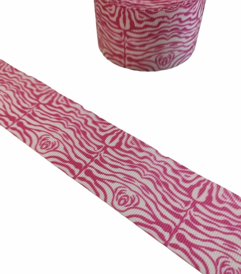 FITA IMPORTADA ZEBRA ROSA E BRANCA- METRO
