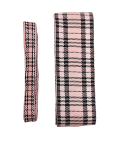 FITA IMPORTADA XADREZ ROSA COM LINHAS PRETAS 38MM E 10 MM - METRO