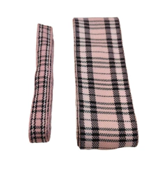 FITA IMPORTADA XADREZ ROSA COM LINHAS PRETAS 38MM E 10 MM - METRO na internet