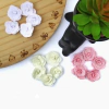APLIQUE ROSA TECIDO 2,5 CM PACOTE COR ÚNICA - 5 UNIDADES