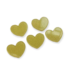 APLIQUE CORAÇÃO ACRÍLICO AMARELO - 2 UNIDADES - comprar online