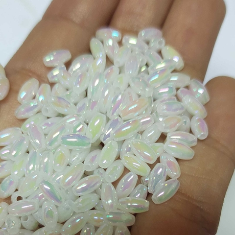 ARROZ PEROLADO IRISADO PASSANTE 3X6MM - 10G