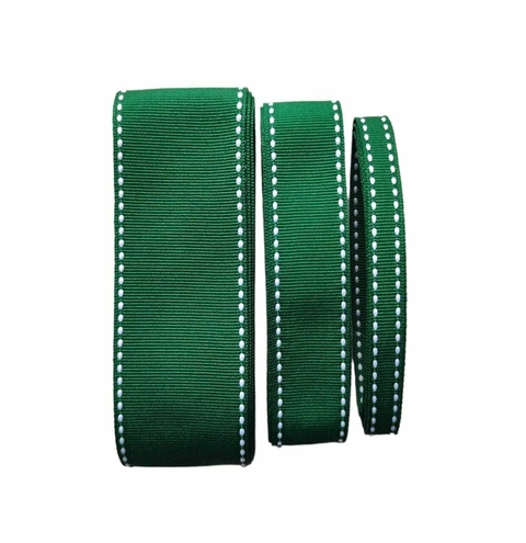 KIT FITA PESPONTADA YAMA VERDE COR 587W - 2 METROS DE CADA TAMANHO