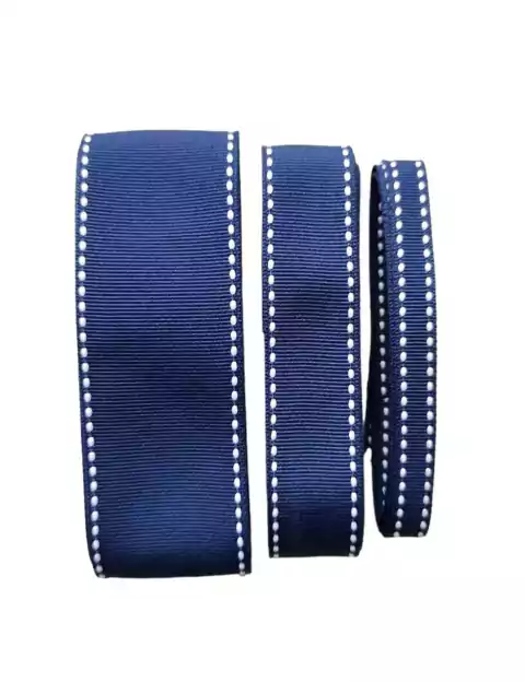 KIT FITA PESPONTADA YAMA AZUL MARINHO COR 370W - 2 METROS DE CADA TAMANHO