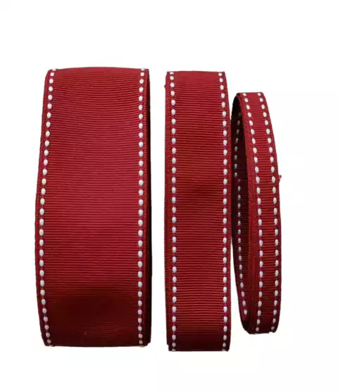 KIT FITA PESPONTADA YAMA BORDÔ COR 260W - 2 METROS DE CADA TAMANHO