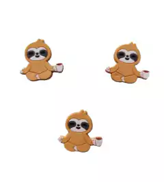 APLIQUE EMBORRACHADO PREGUICINHA CUTE -2 UNIDADE